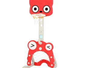 Keezi Kids Basketball Hoop Stand Adjustable 5-in-1 Sports Center Toys Set Red