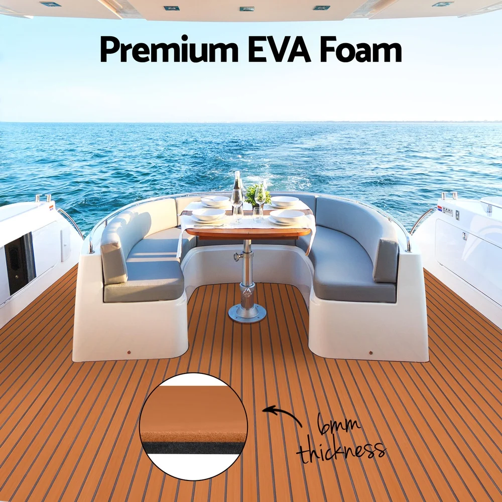 Seamanship EVA Foam Boat Flooring Decking Mat 240x90cm 6mm Brown
