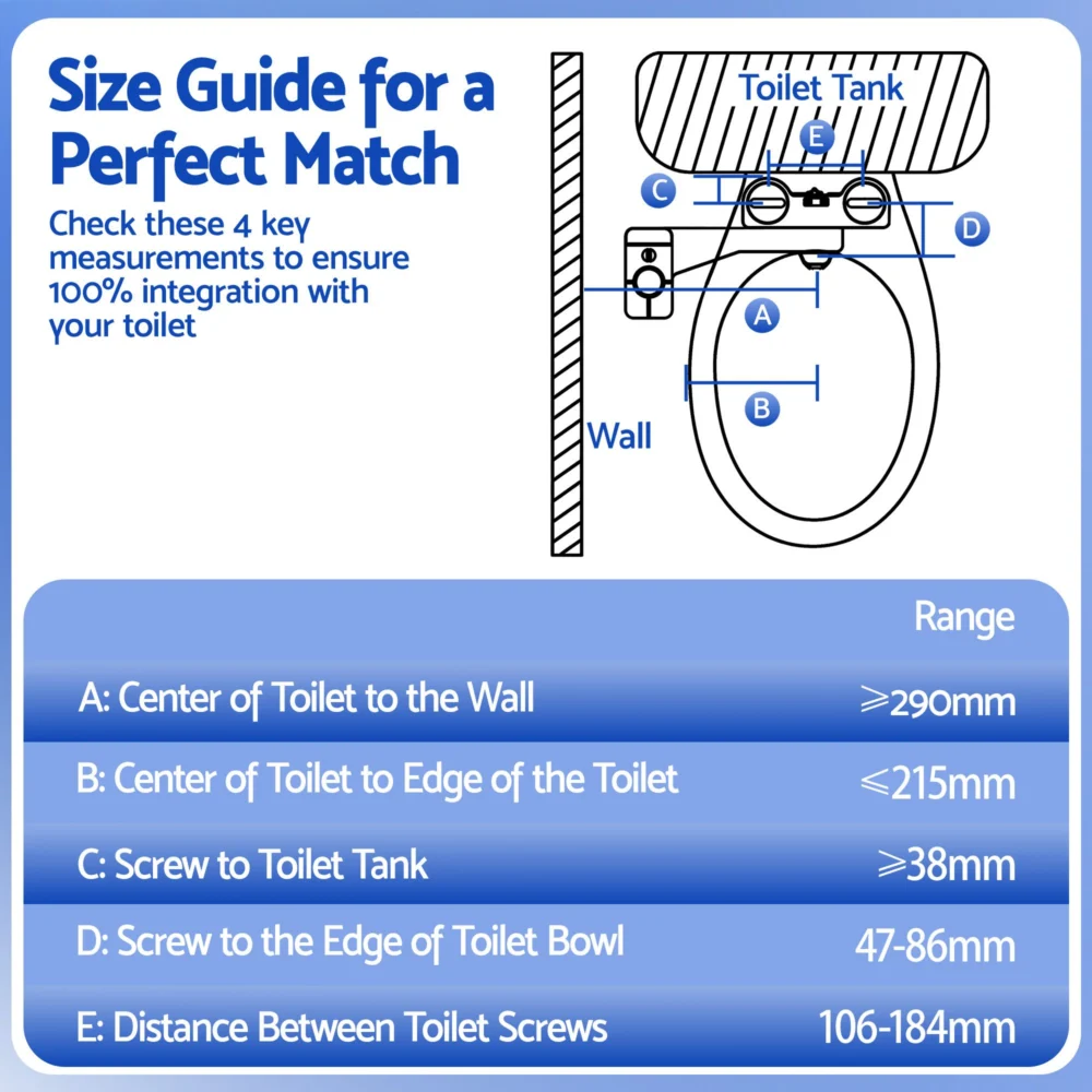 Cefito Non-Electric Ultra-Slim Bidet Attachment Detachable Bidet w/ Dual Nozzle
