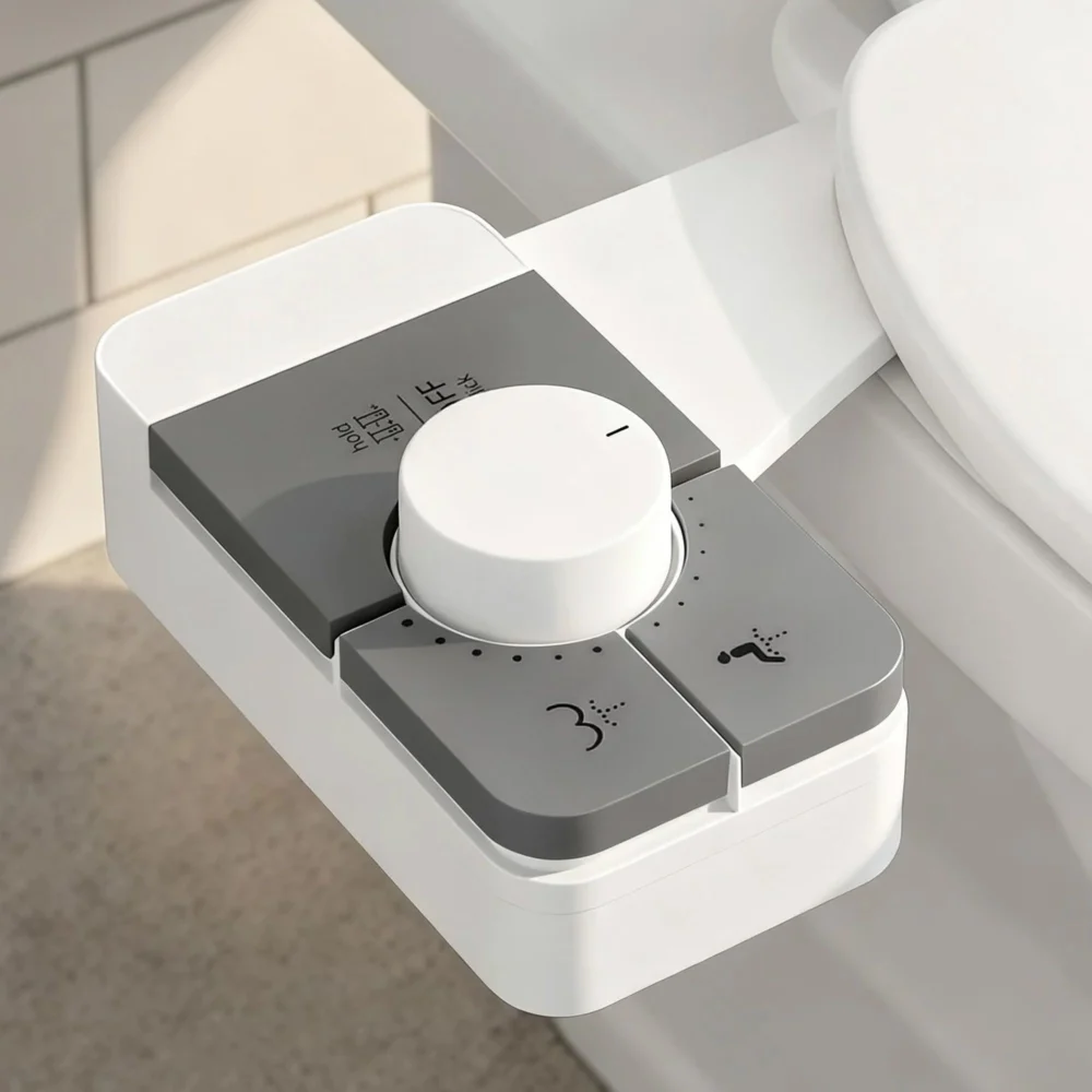 Cefito Non-Electric Ultra-Slim Bidet Attachment Detachable Bidet w/ Dual Nozzle