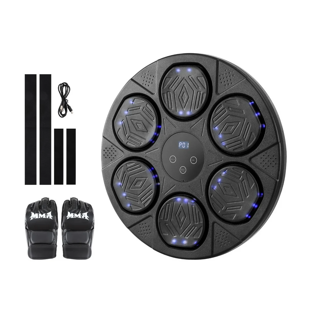 Everfit Music Boxing Machine Bluetooth Wall-Mounted Punch Target w/ LED Display