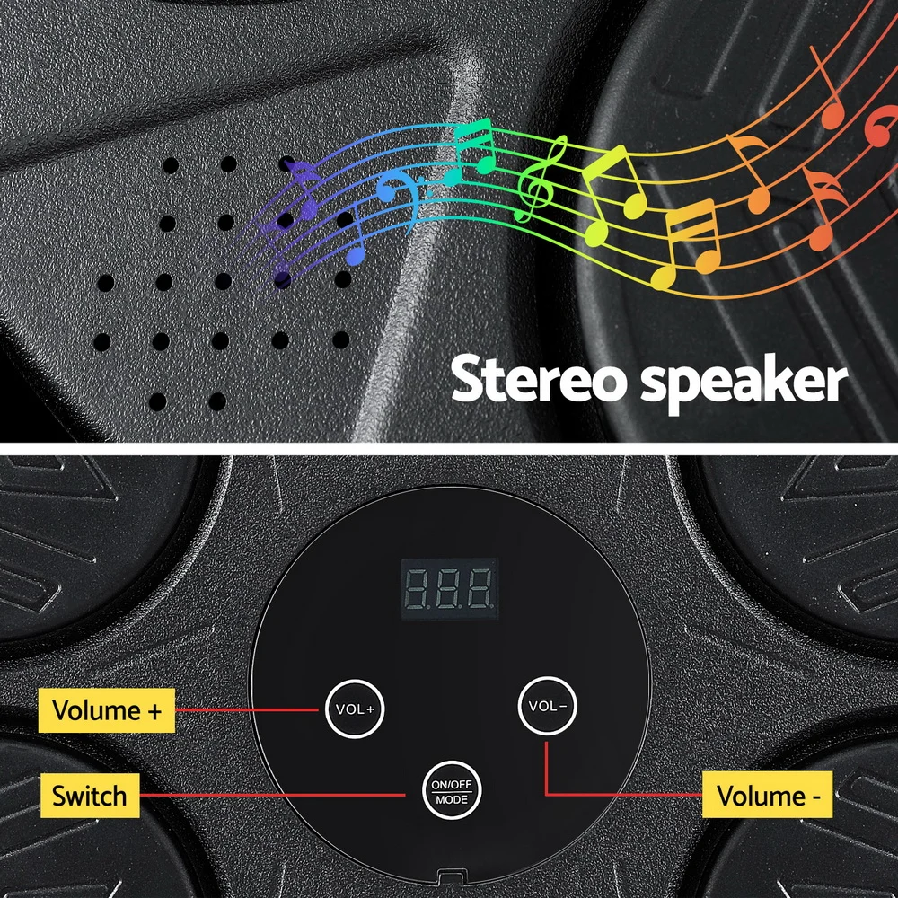 Everfit Music Boxing Machine Bluetooth Wall-Mounted Punch Target w/ LED Display
