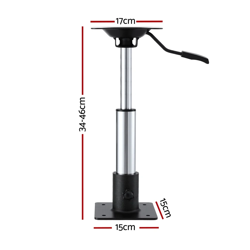 Seamanship Boat Seat Pedestal 34 - 46cm Adjustable Gas Lift 360 Degrees Swivel