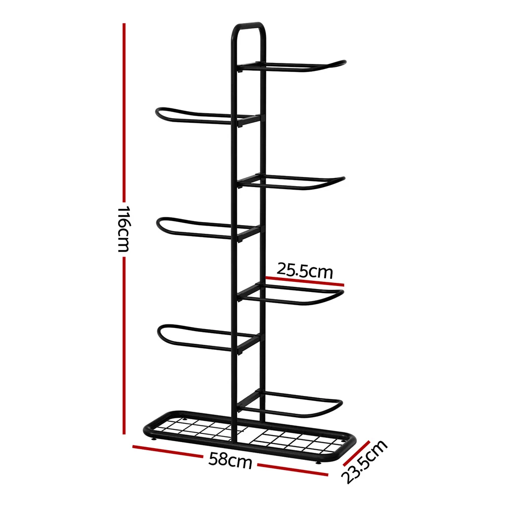 Everfit Ball Storage Rack Sports Equipment Organizer 7-Tier Holder for Garage