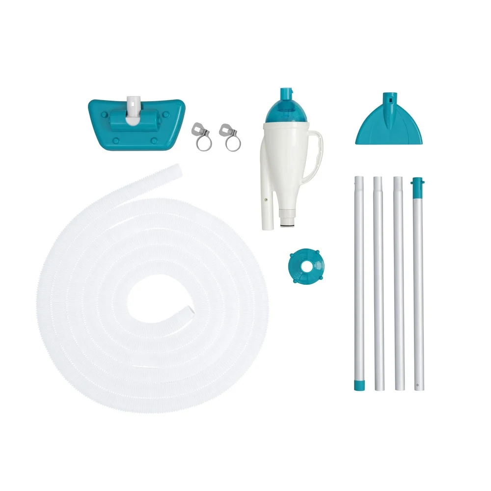 Bestway Pool Cleaner 2 Cleaning Heads Vacuum 6m Hose 1.9m Aluminium Pole