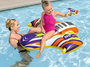Bestway Spaceship Ride-On Pool Float Toy Floaties for Kids 45kg Capacity