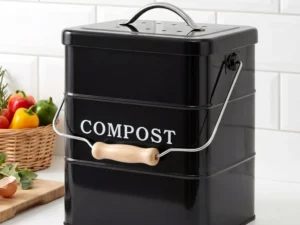 Gardeon 5L Compost Bin Kitchen Countertop Food Waste Caddy Black