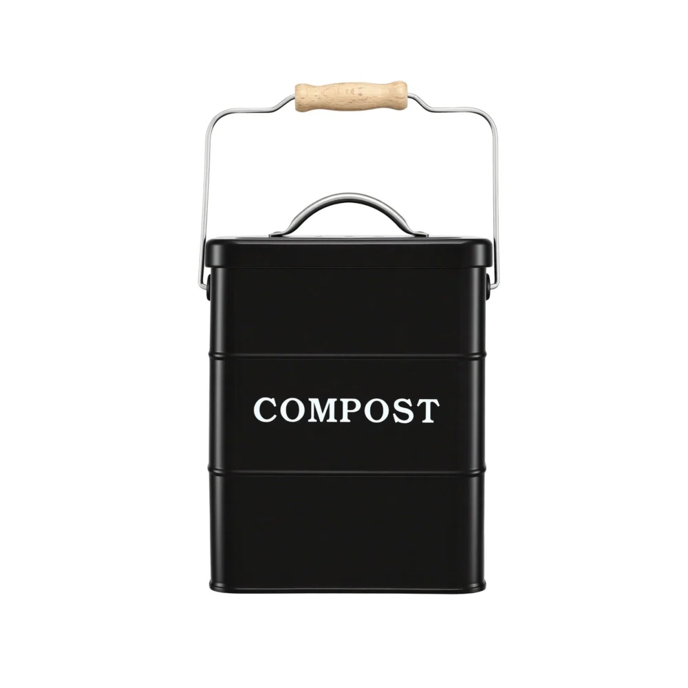 Gardeon 5L Compost Bin Kitchen Countertop Food Waste Caddy Black