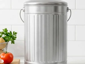 Gardeon Compost Bin Kitchen Countertop Food Waste Caddy 6L Silver