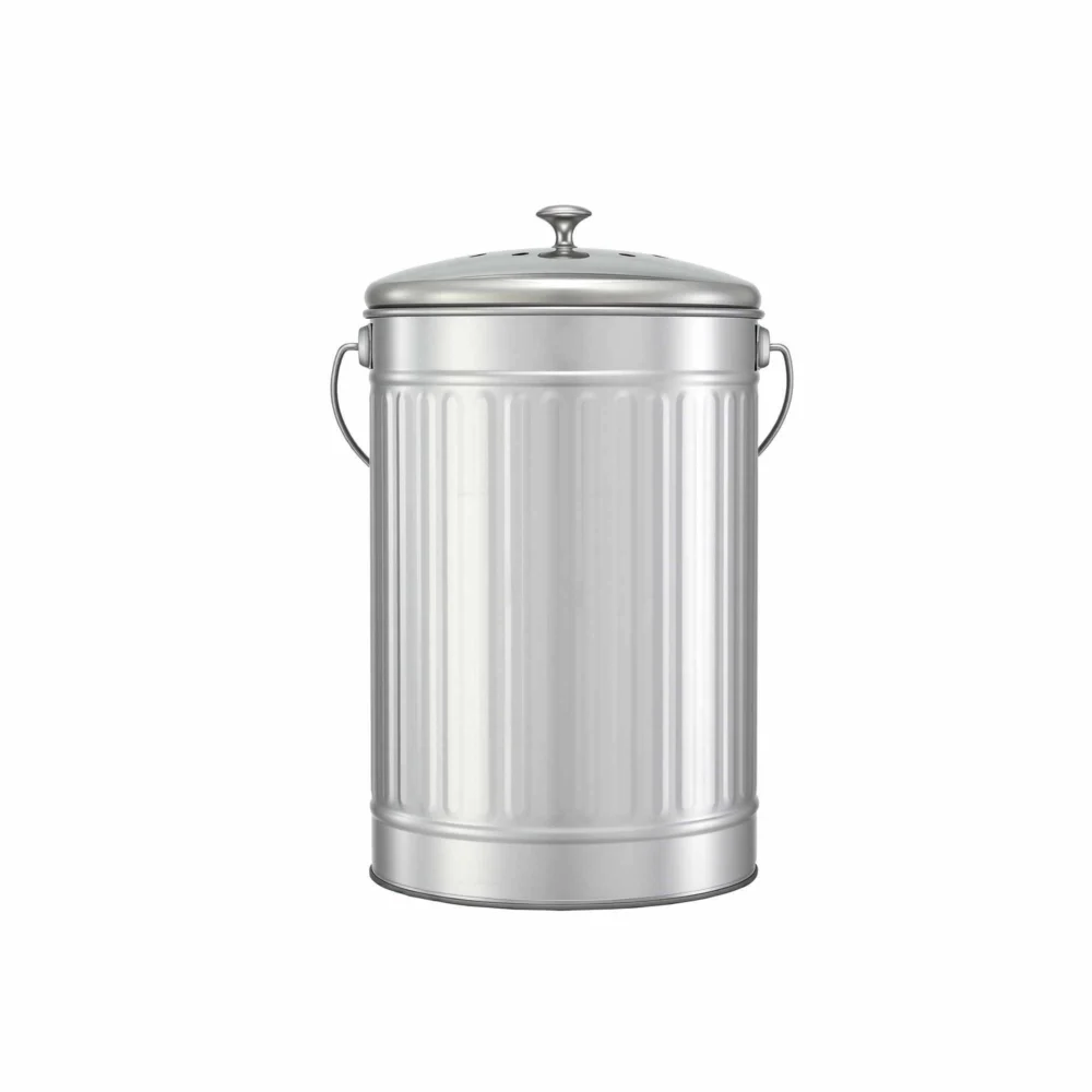 Gardeon Compost Bin Kitchen Countertop Food Waste Caddy 6L Silver