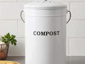 Gardeon Compost Bin Kitchen Compost Caddy Food Waste Bin Bench White