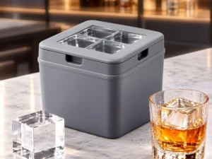 Artiss 5cm Clear Ice Mold Whiskey Large Square Ice Cube Tray