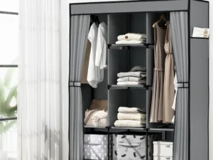 Artiss Large Portable Clothes Closet Wardrobe with Shelf Grey