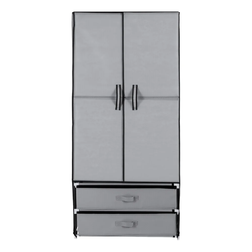 Artiss Large Portable Clothes Closet Wardrobe with Magnetic Door Grey