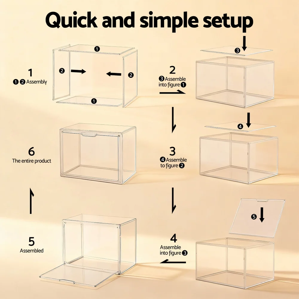 Artiss Clear Acrylic Display Case Dustproof Protection Box For Toys 27CM
