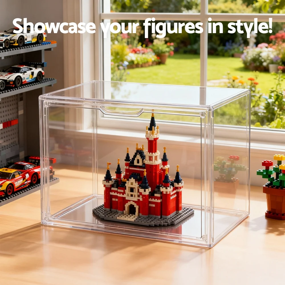 Artiss Clear Acrylic Display Case Dustproof Protection Box For Toys 27CM