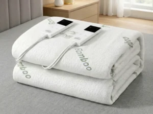 Giselle Electric Blanket Bamboo Fabric Double Fitted Heated Pad Underlay