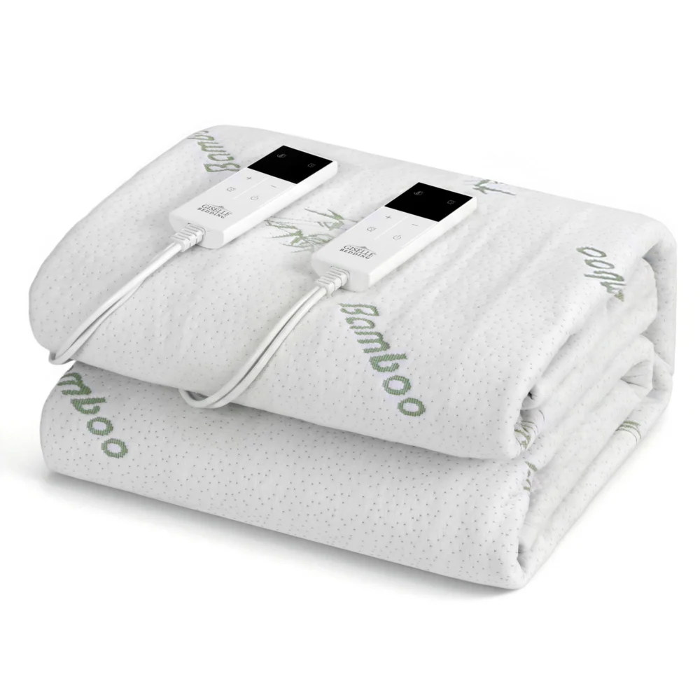 Giselle Electric Blanket Bamboo Fabric Double Fitted Heated Pad Underlay