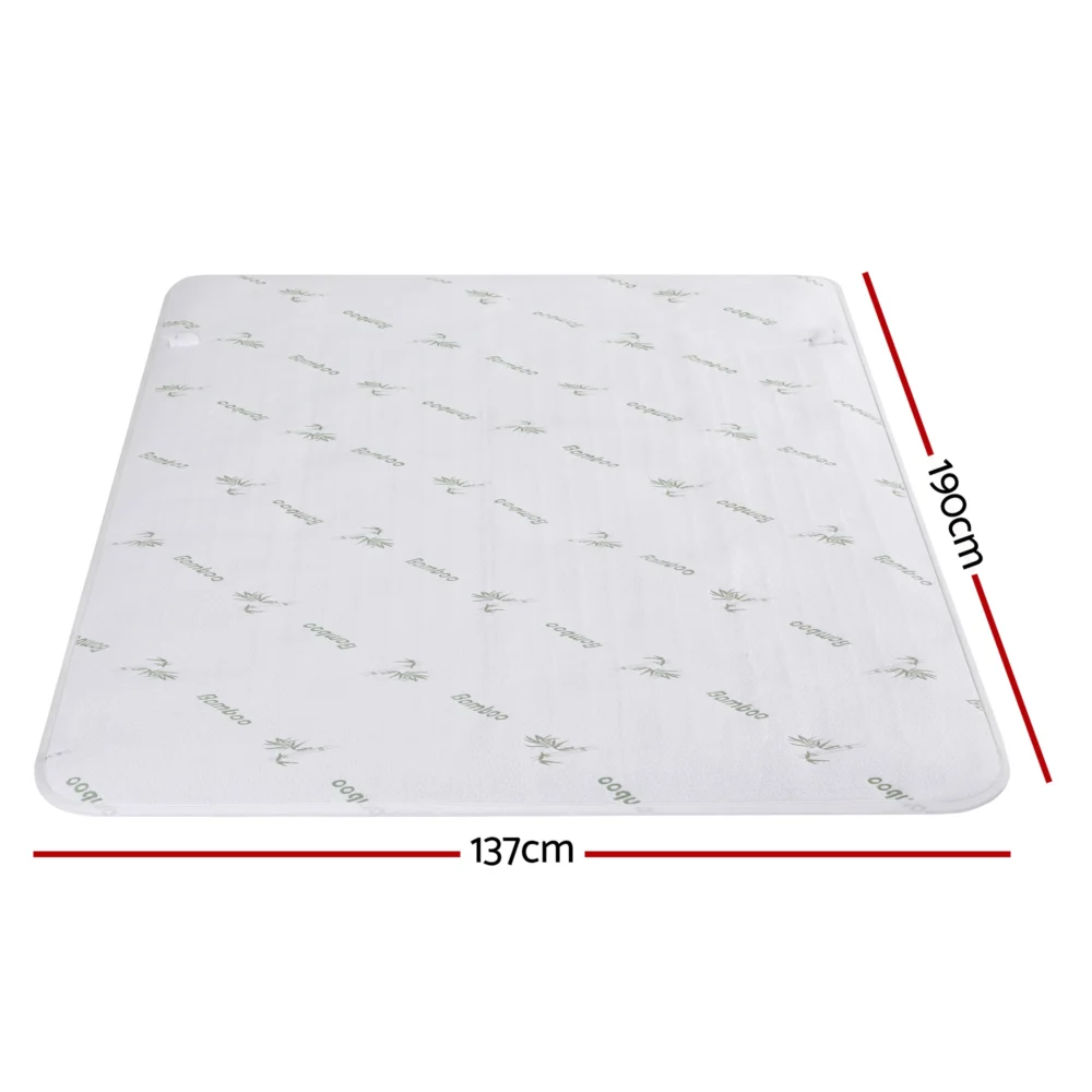 Giselle Electric Blanket Bamboo Fabric Double Fitted Heated Pad Underlay