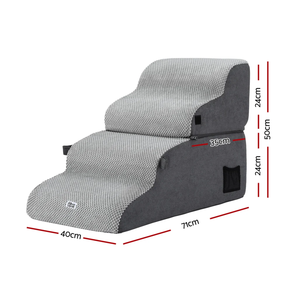 i.Pet Dog Stairs & Bed 2-in-1 Sofa Car Foam Non-Slip Washable Pet Stairs Indoor