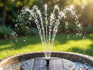 Gardeon Solar Fountain Pumps Bird Bath Battery Backup LED Remote Black 27cm
