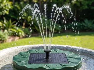 Gardeon Solar Fountain Pumps Bird Bath Floating Lotus Desig Water Feature 31cm
