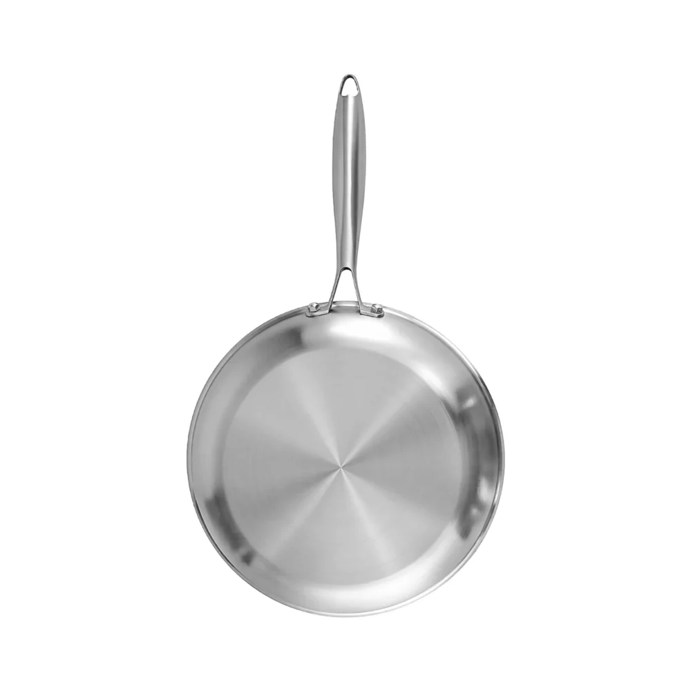 5-Star Chef 30cm Stainless Steel Frying Pan Uncoated Frypan w/ Tri-Ply Body