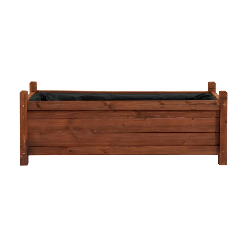Green Fingers Garden Bed Wooden Planter Box Raised Container Growing 90x30x33cm