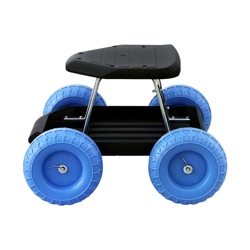 Gardeon Garden Cart Seat w/ Wheels, Rolling Work Stool w/ Tool Storage Tray