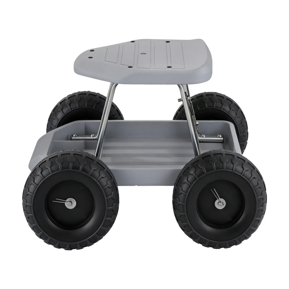 Gardeon Garden Cart Seat w/ Wheels, Rolling Work Stool w/ Tool Storage Tray