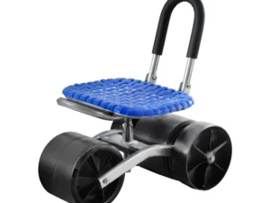 Gardeon Garden Stool Seat Foldable with Wheels Blue