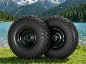 Gardeon 2pcs, 4.10/3.50-4 Tire & Wheel Flat Free, 26cm Solid Rubber Tires w/ 5/8