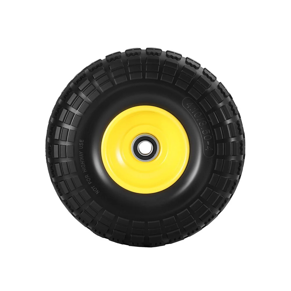 Gardeon 2pcs, 4.10/3.50-4 Tire & Wheel Flat Free, 26cm Solid Rubber Tires w/ 5/8