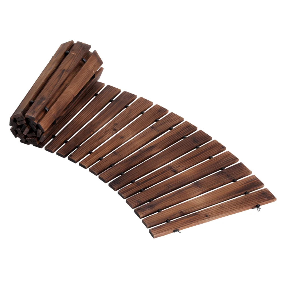 Gardeon 8FT Wooden Garden Pathway Roll-Out Curved Walkway Outdoor Backyard