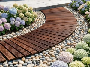 Gardeon 8FT Wooden Garden Pathway Roll-Out Curved Walkway Outdoor Backyard