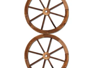 Gardeon Garden Decor Outdoor Ornament 2X Wooden Wagon Wheel