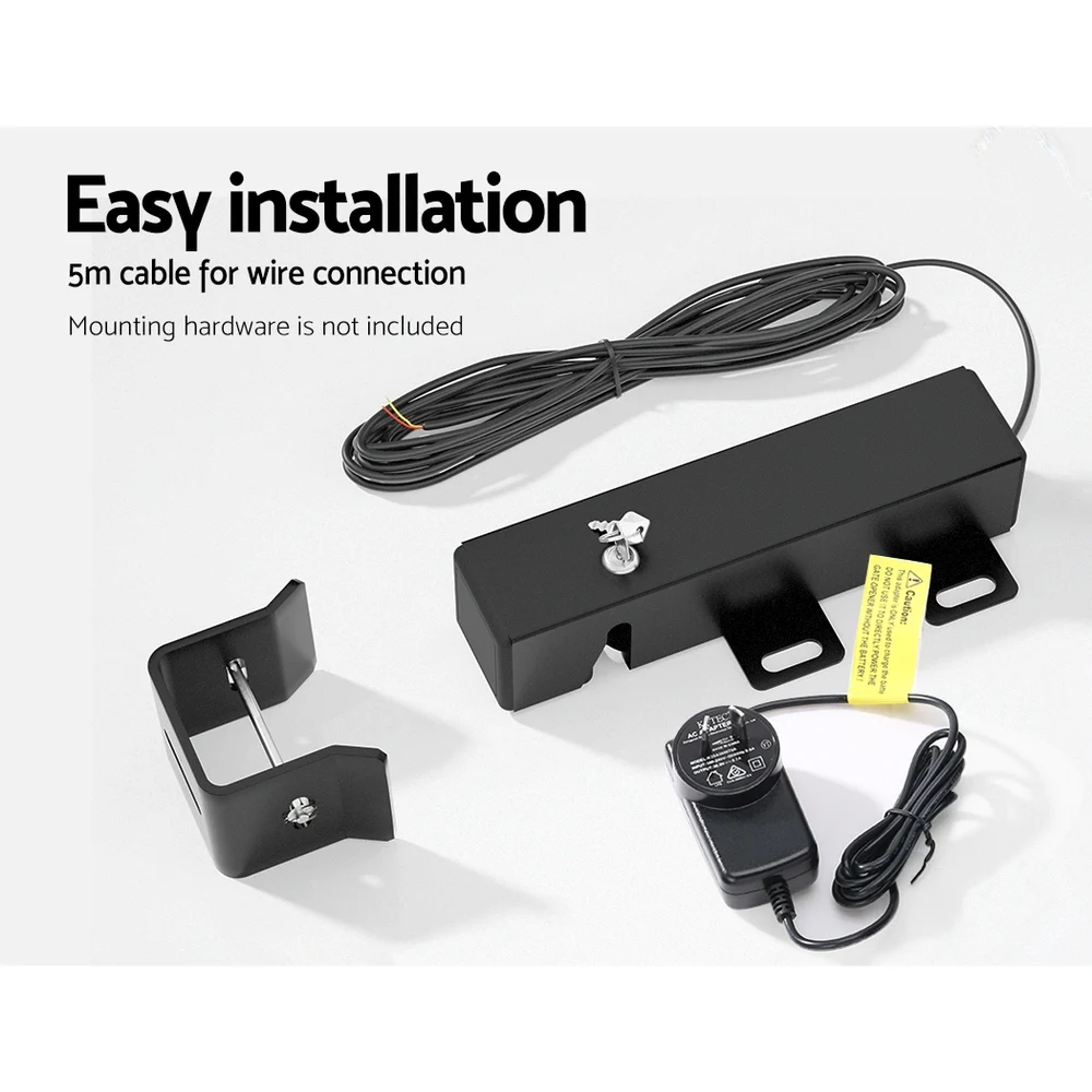 LockMaster Automatic Electric Lock DC 24V Swing Gate Opener with Cable Kit