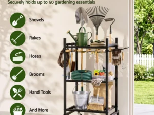 Gardeon Garden Tool Organizer with Wheels Heavy Duty Garage Yard Storage Cart