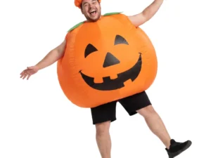 Inflatable Costume Pumpkin Fancy Dress Halloween Party Suit Orange One Size