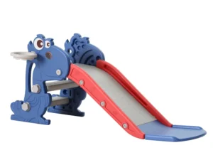 Keezi Kids Slide Set Basketball Hoop Outdoor Playground Toy Dragon 90cm Blue