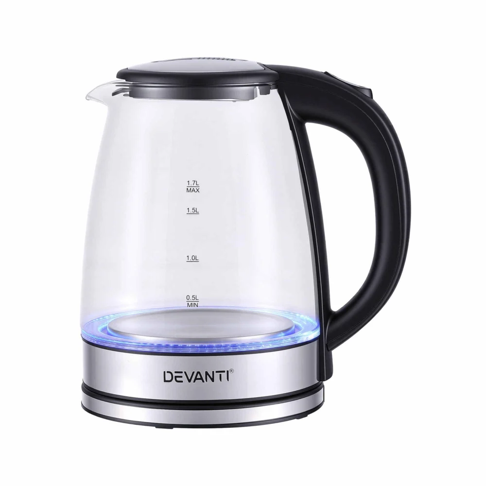Devanti 1.7L Glass Electric Kettle
