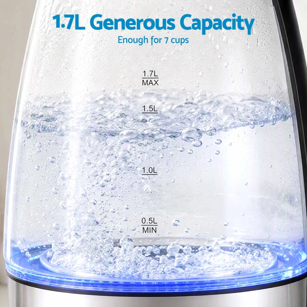 Devanti 1.7L Glass Electric Kettle