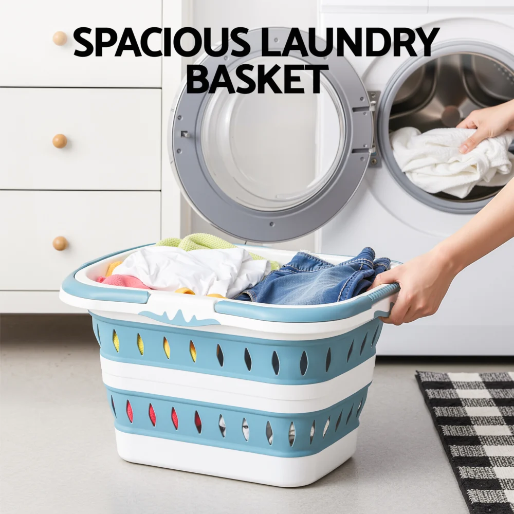 Artiss Laundry Basket Hamper Large Foldable Washing Clothes Storage Organiser