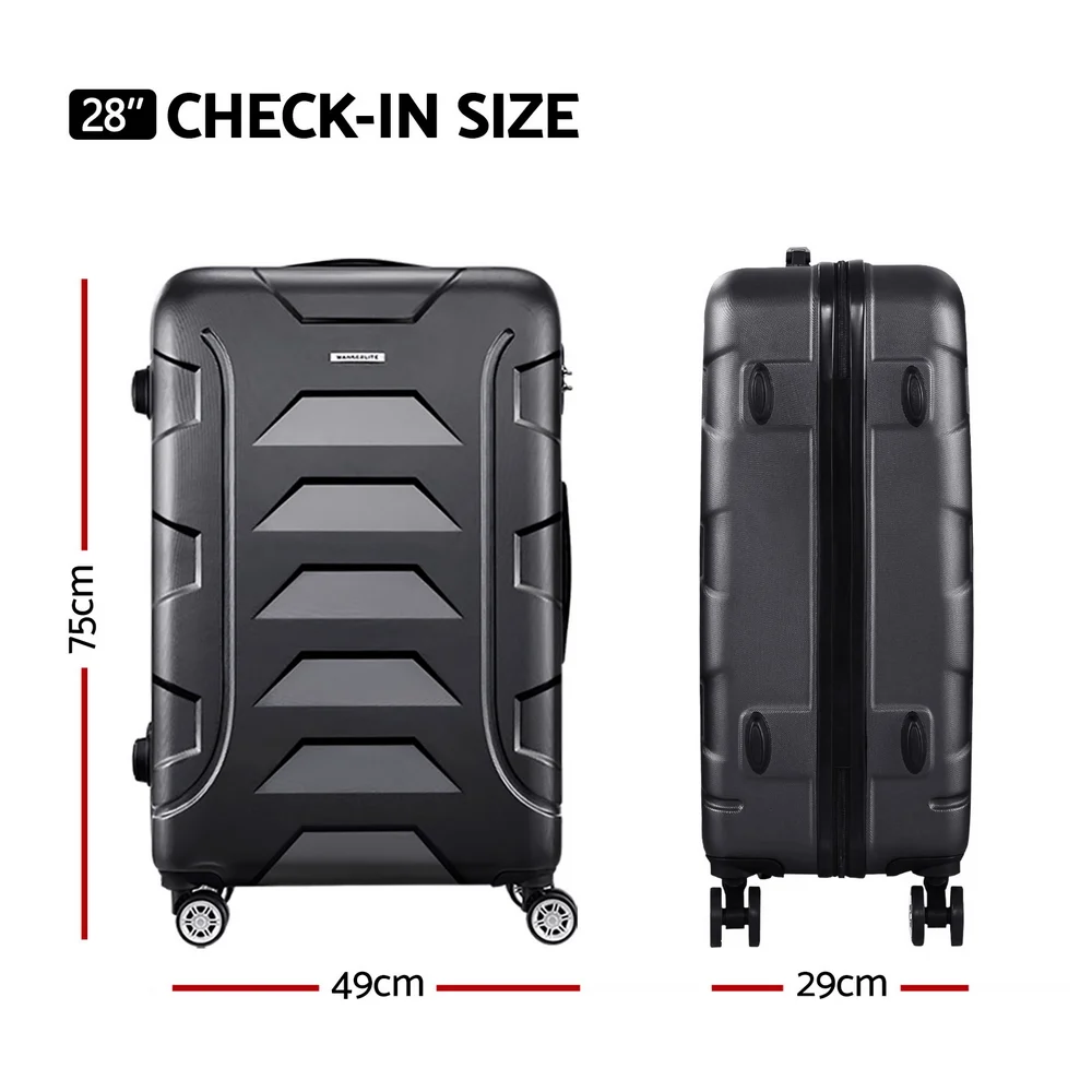 Wanderlite 28 Inch Luggage w/ TSA Lock Spinner Travel Suitcase Carry On Hard