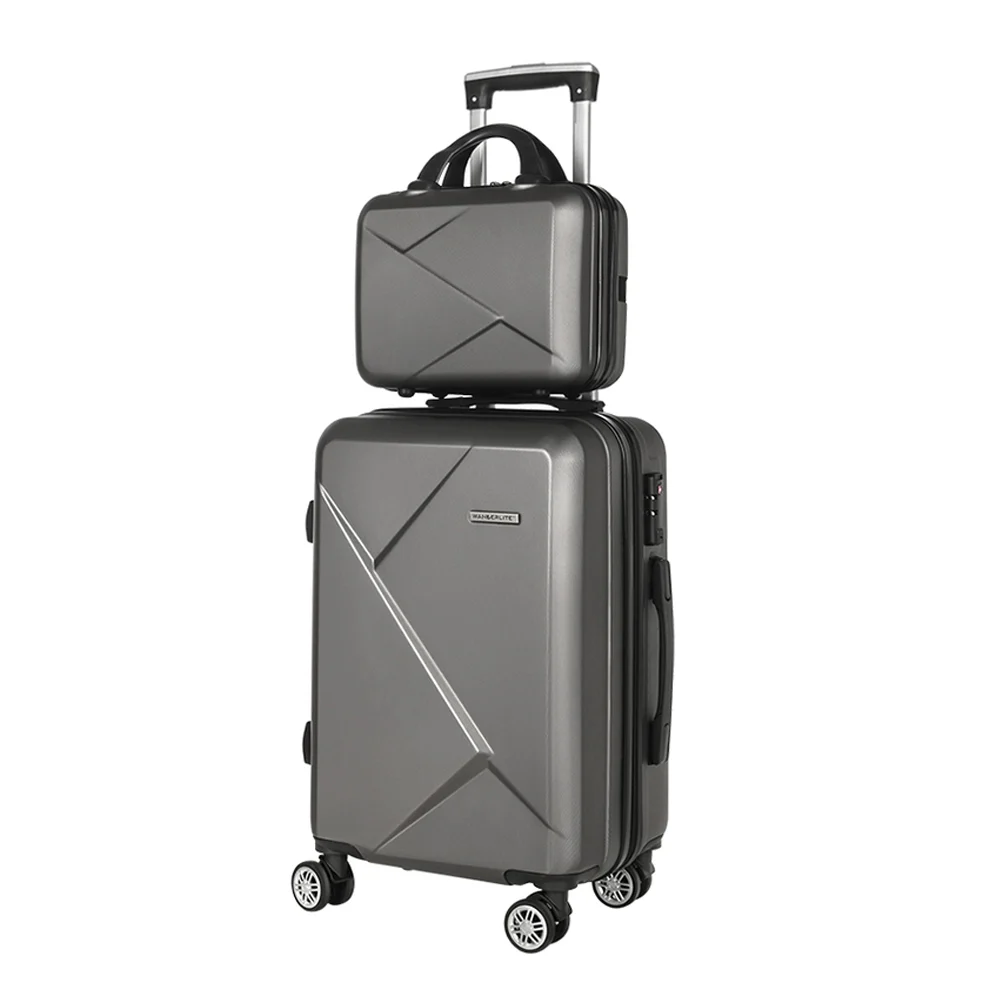 Wanderlite 2Set 20 Inch Luggage Case w/ 12 Inch Handheld Luggage Box Hard Shell