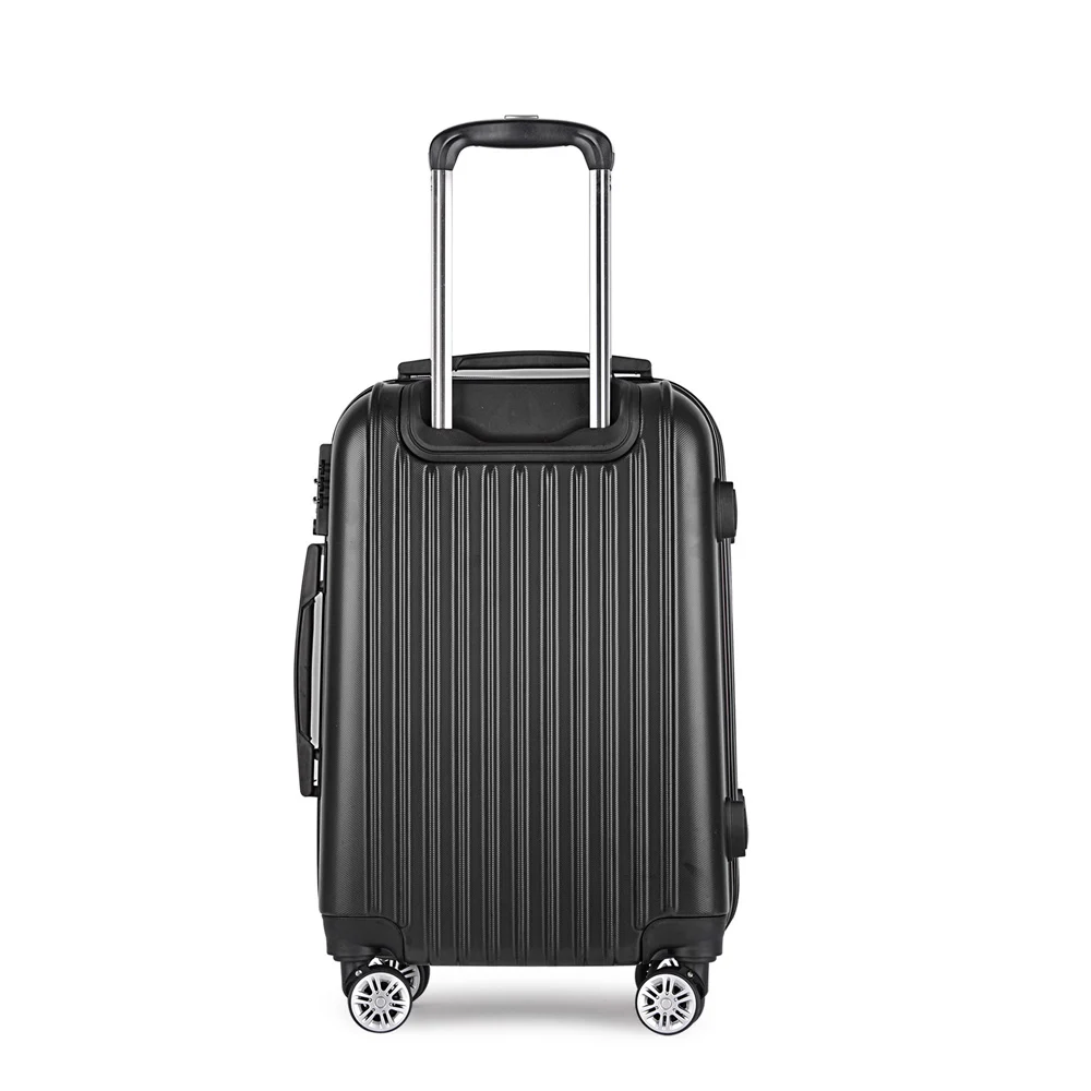 Wanderlite 20 Inch Luggage w/ Zipper Lock Carry On Hard Shell Travel Suitcase