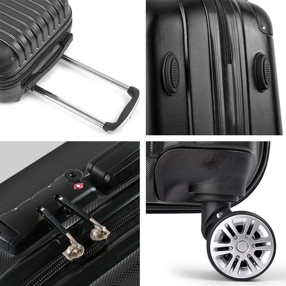 Wanderlite 24 Inch Luggage w/ TSA Lock Spinner Travel Suitcase Carry On Hard