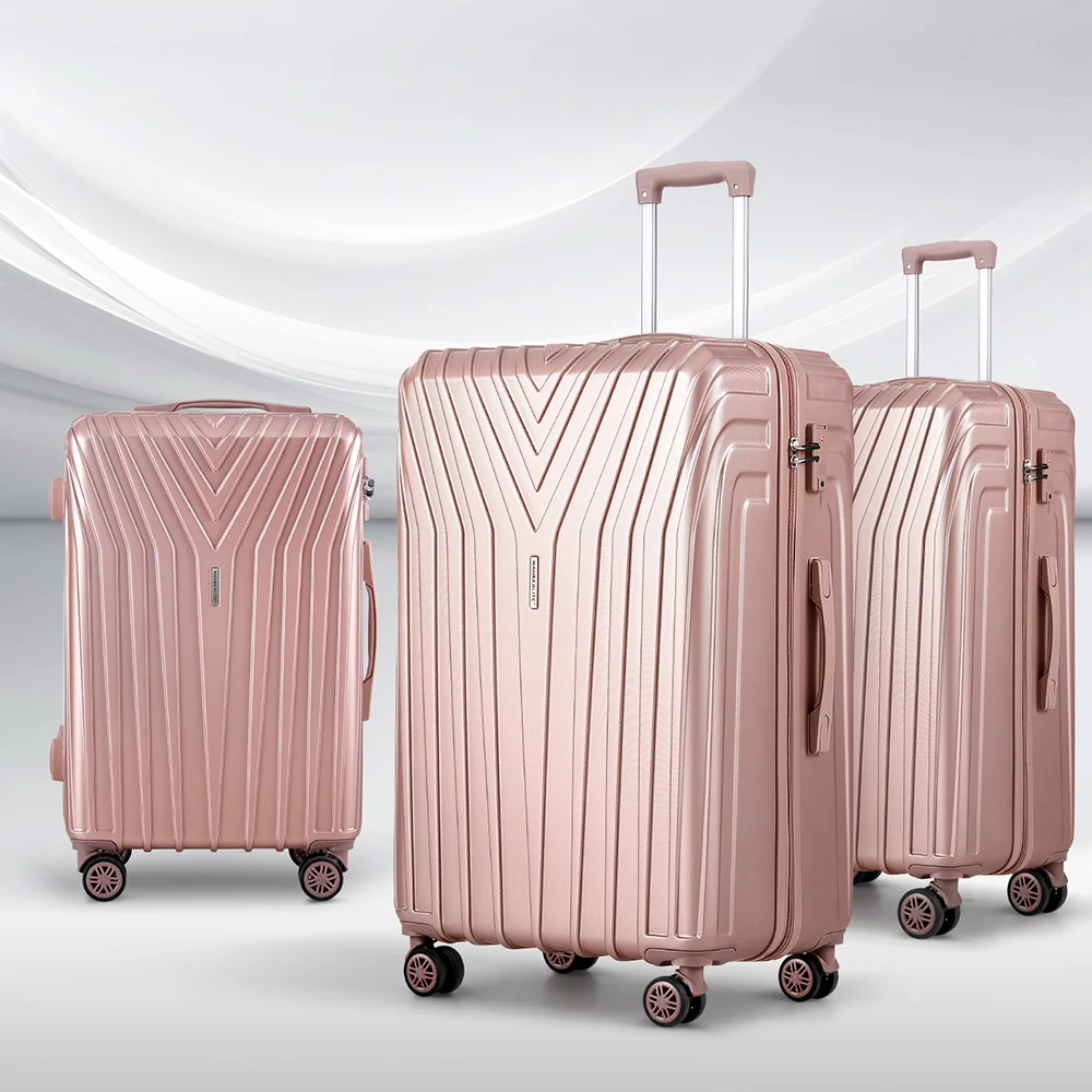 Wanderlite 3 Set Luggage 20-24-28 Inch Suitcase w/ TSA Lock Carry On Hard Shell