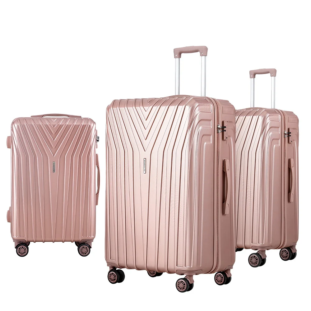 Wanderlite 3 Set Luggage 20-24-28 Inch Suitcase w/ TSA Lock Carry On Hard Shell