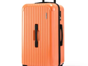 Wanderlite 28" Trunk Luggage Suitcase Travel 5 Wheels Type-C Port TSA Orange
